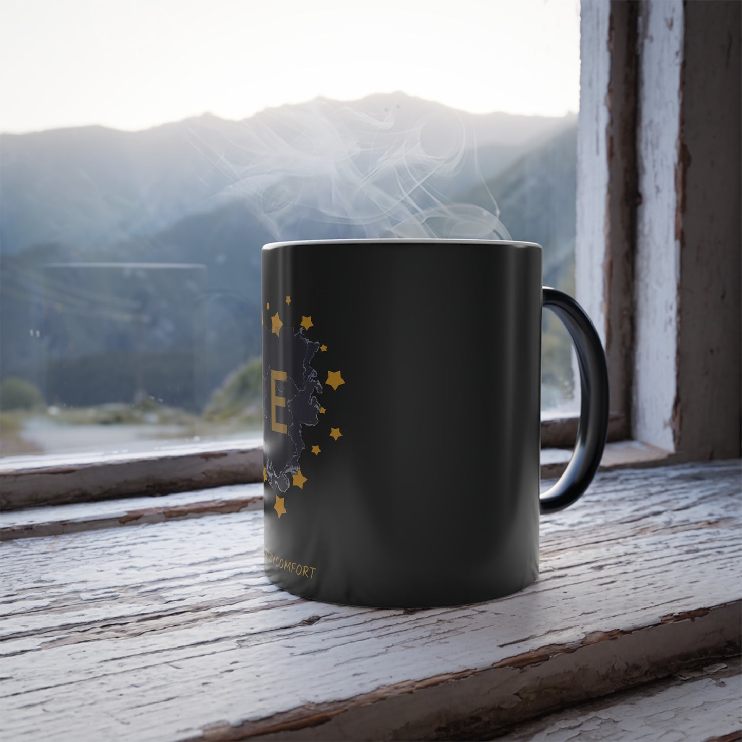 Star Visions Black Morphing Coffee Mug